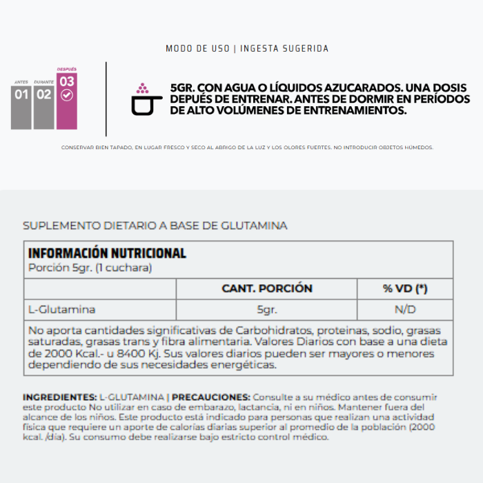 GLUTAMINA X 200G  - NUTREMAX