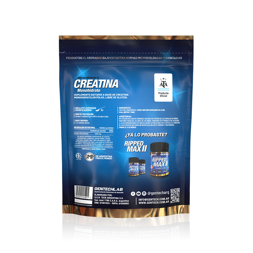 CREATINA 250 GRMS GENTECH 