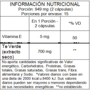TE VERDE + VIT E 30 COMP VITATECH