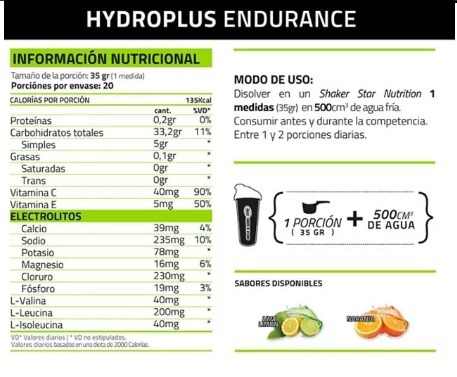 HYDROPLUS ENDURANCE 700gr STAR NUTRITION