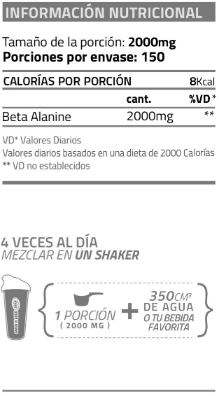 100% PURE BETA ALANINE ALANINA X 300GRMS STAR NUTRITION