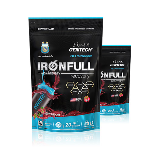 IRON FULL RECOVERY DOY PACK X 500G FRUTOS DEL BOSQUE GENTECH