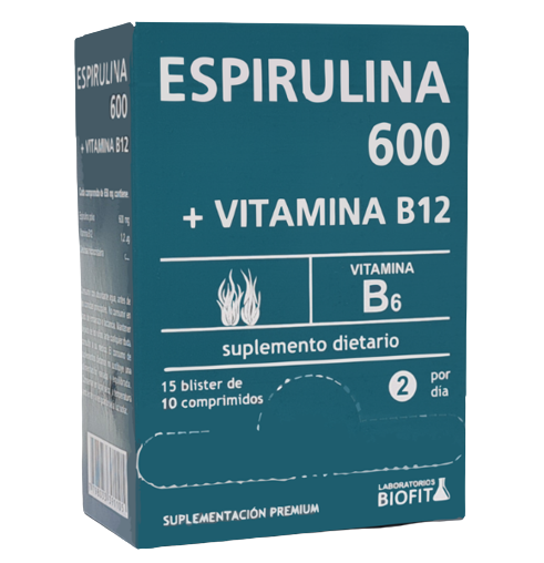 BLISTERA ESPIRULINA 600 15 B 10 COMP BIOFIT