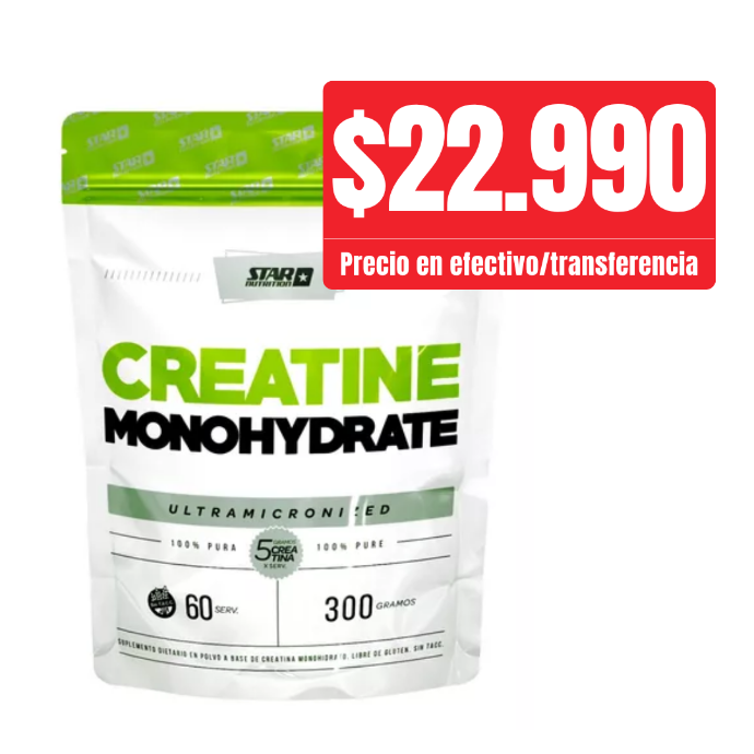 CREATINA MONOHYDRATE EEUU 300gr DOYPACK STAR NUTRITION