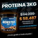 PROTEINA WHEY PROTEIN 7900 X 3kg MONSTER SIZE GENTECH (Chocolate)