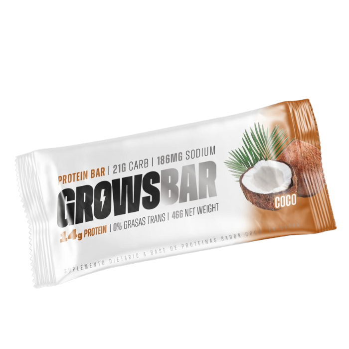 BARRITA PROTEINA x 46gr GROWSBAR LINEA CRUNCH - WORLD NUTRITION