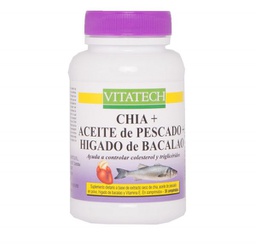 [7798139074407] CHIA+ACEITE PESCADO+BACALAO X 30 COMP VITATECH 