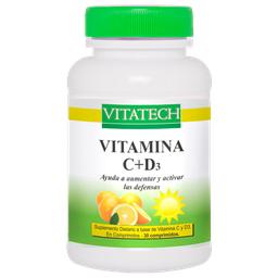 [7798139074902] VITAMINA C + D3 X 30 COMP VITATECH