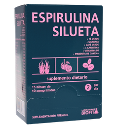 BLISTERA ESPIRULINA SILUETA 15 B 10 COMP BIOFIT