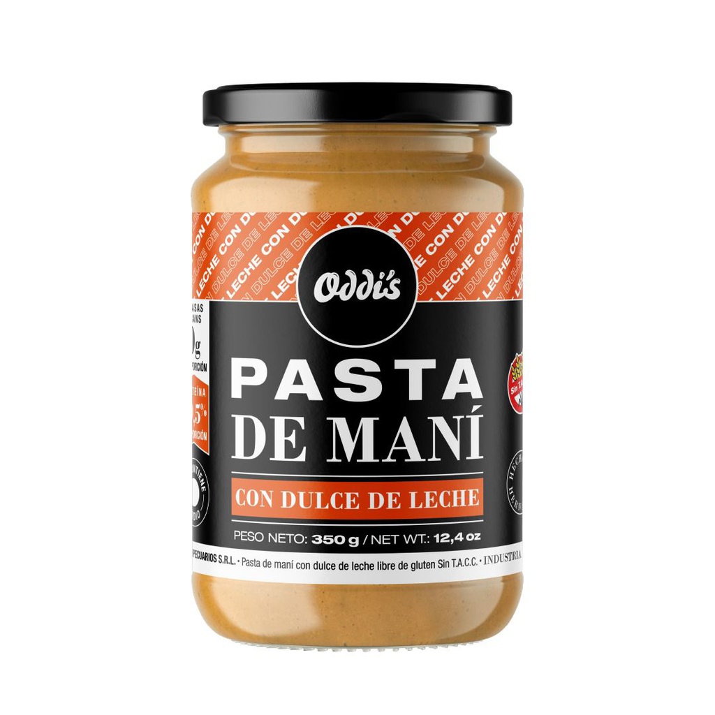PASTA DE MANI 350gr ODDI'S DULCE DE LECHE