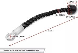 [360-76] SOGA PARA TRICEPS NEGRA CON TOPE SIMPLE