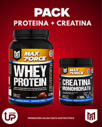 PACK PROTEINA WHEY 910g + CREATINA 300GRMS MAX FORCE